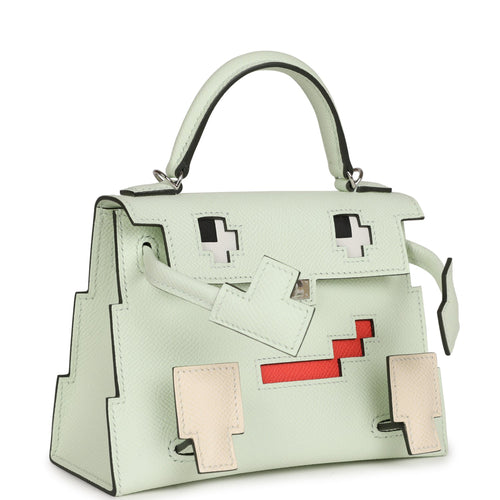 Hermès "Quelle Idolle" Picto Kelly Doll Vert Fizz Epsom Palladium Hardware