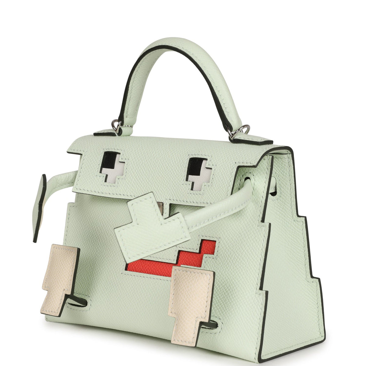 Hermès "Quelle Idolle" Picto Kelly Doll Vert Fizz Epsom Palladium Hardware