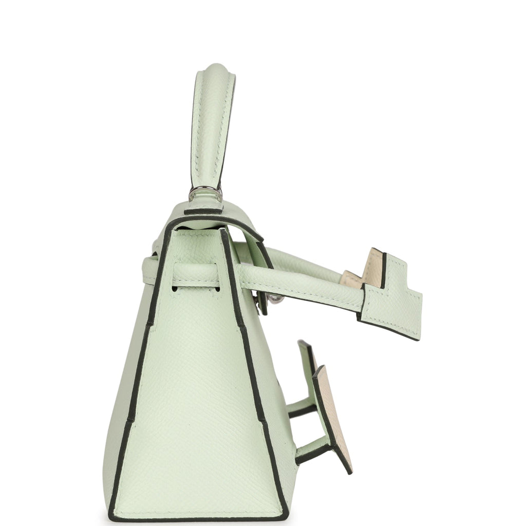 Hermès "Quelle Idolle" Picto Kelly Doll Vert Fizz Epsom Palladium Hardware