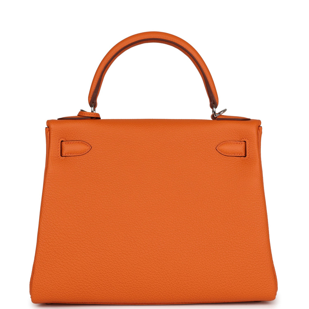 Hermès Kelly Retourne 28 Orange Togo Palladium Hardware