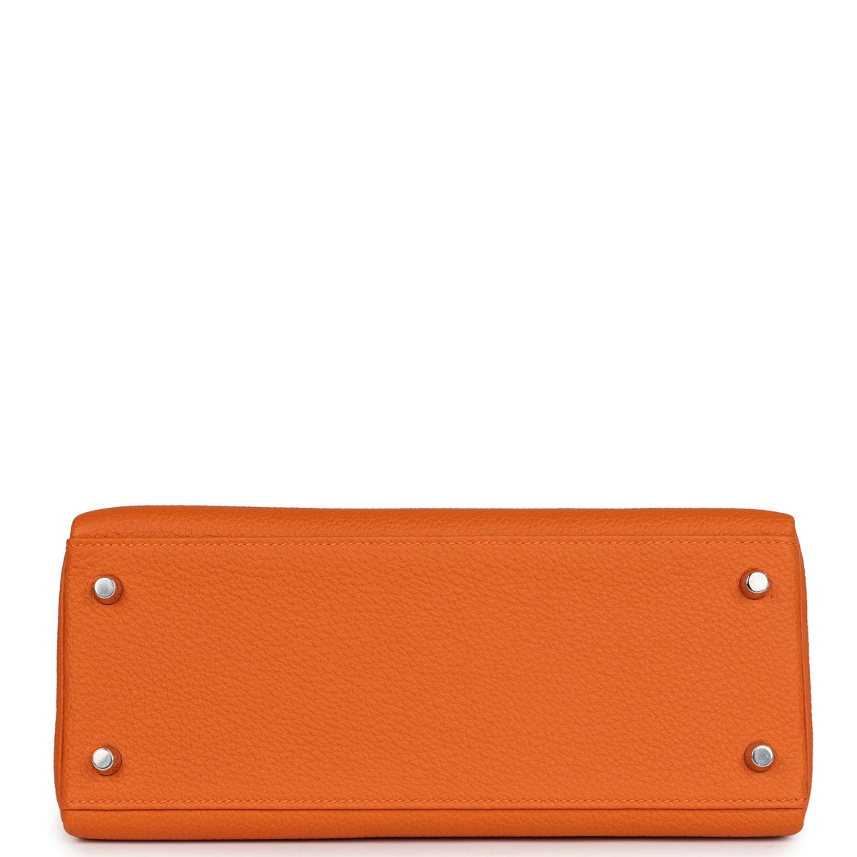 Hermès Kelly Retourne 28 Orange Togo Palladium Hardware