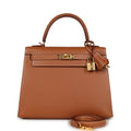 Hermès Kelly Sellier 25 Gold Madame Gold Hardware