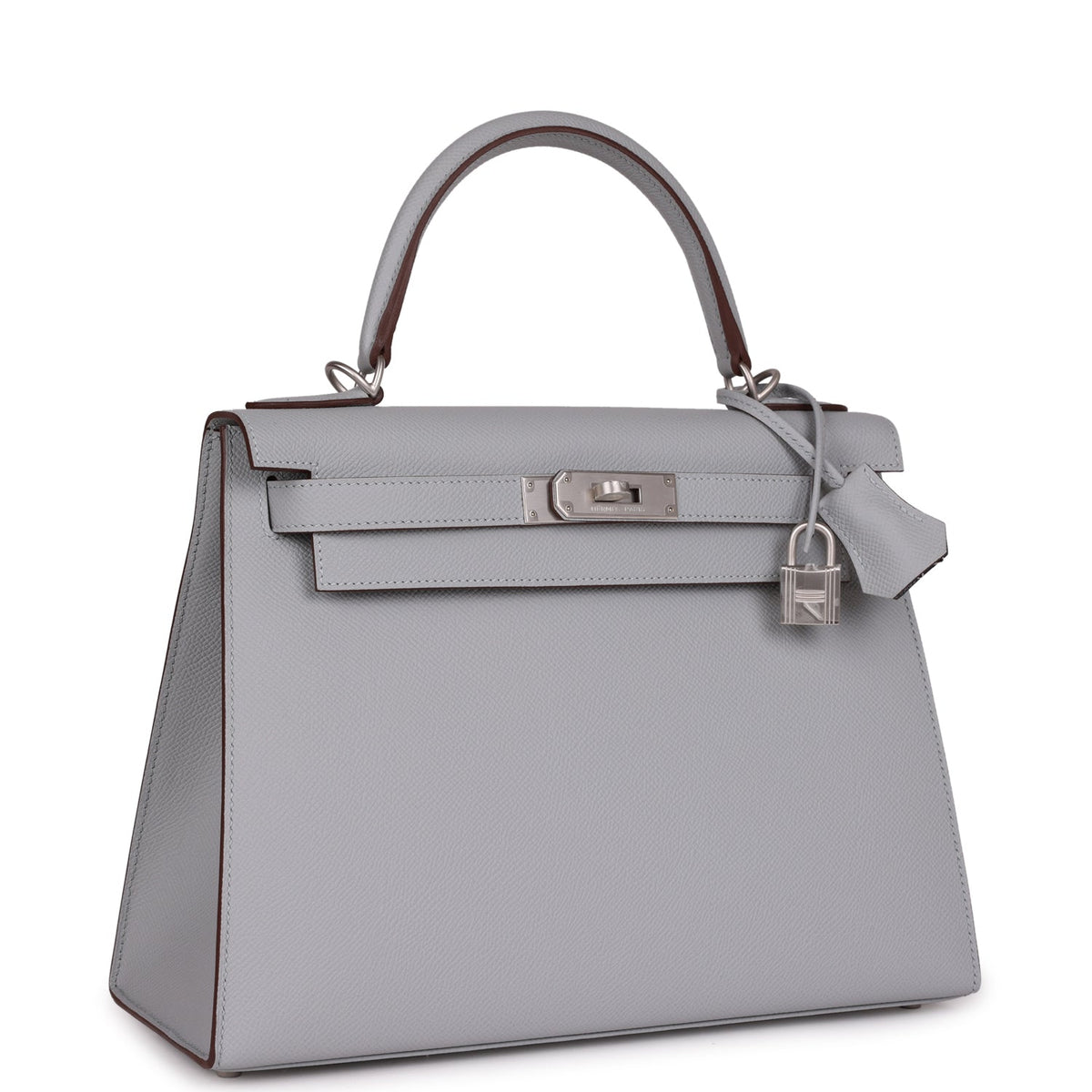 Hermès Special Order (HSS) Kelly Sellier 28 Bleu Glacier Verso Epsom Brushed Palladium Hardware