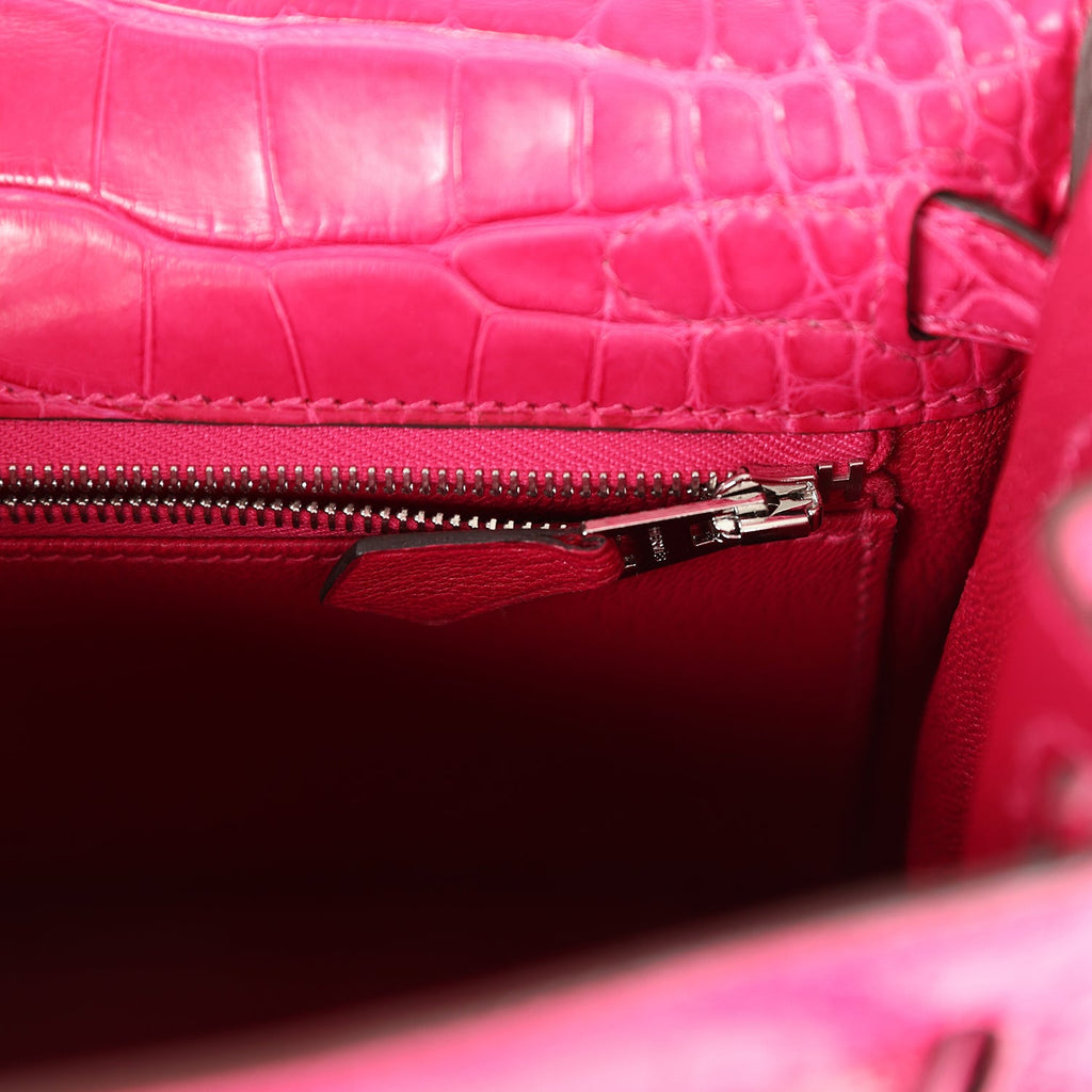 Hermès Kelly Retourne 25 Framboise Matte Faux Leather Palladium Hardware