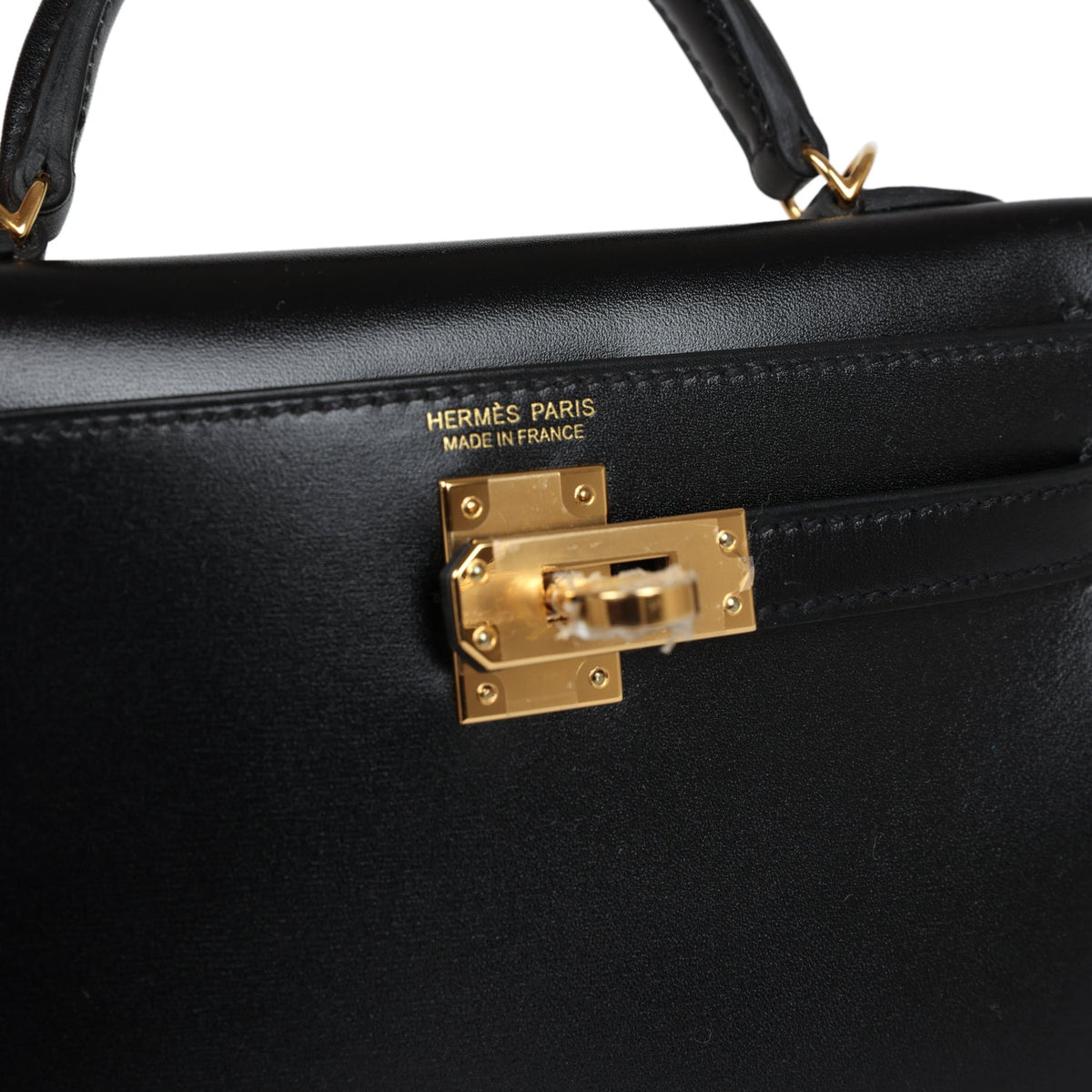 Hermès Kelly Sellier 20 Black Box Gold Hardware