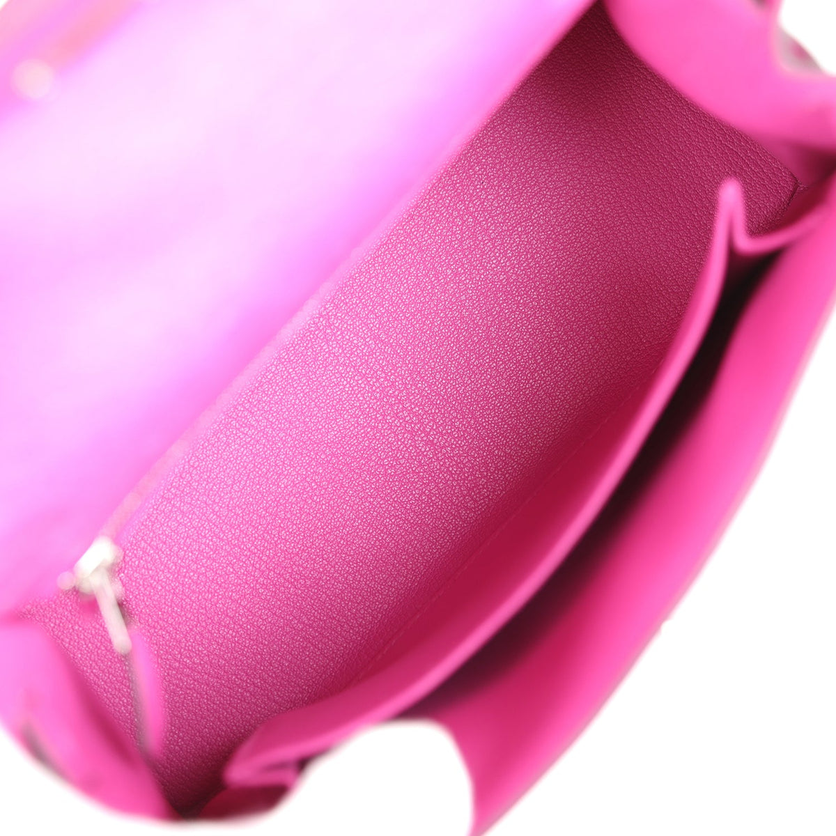 Hermès Kelly Sellier 25 Rose Pourpre Ostrich Palladium Hardware