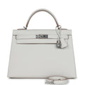 Hermès Kelly Sellier 32 Gris Pale Epsom Palladium Hardware