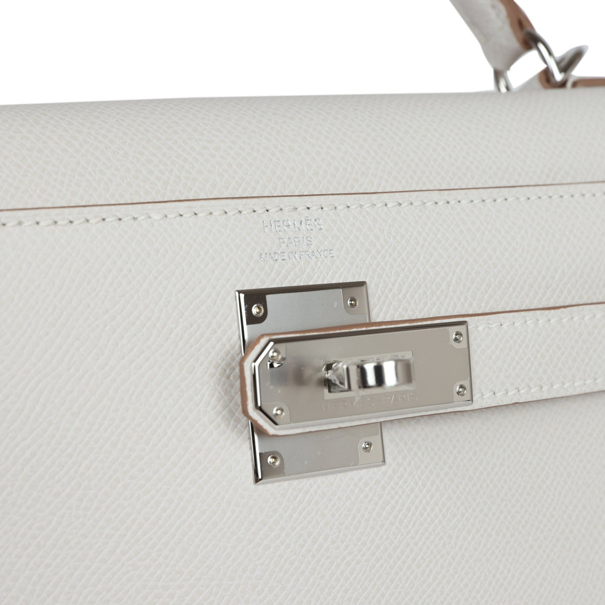 Hermès Kelly Sellier 32 Gris Pale Epsom Palladium Hardware