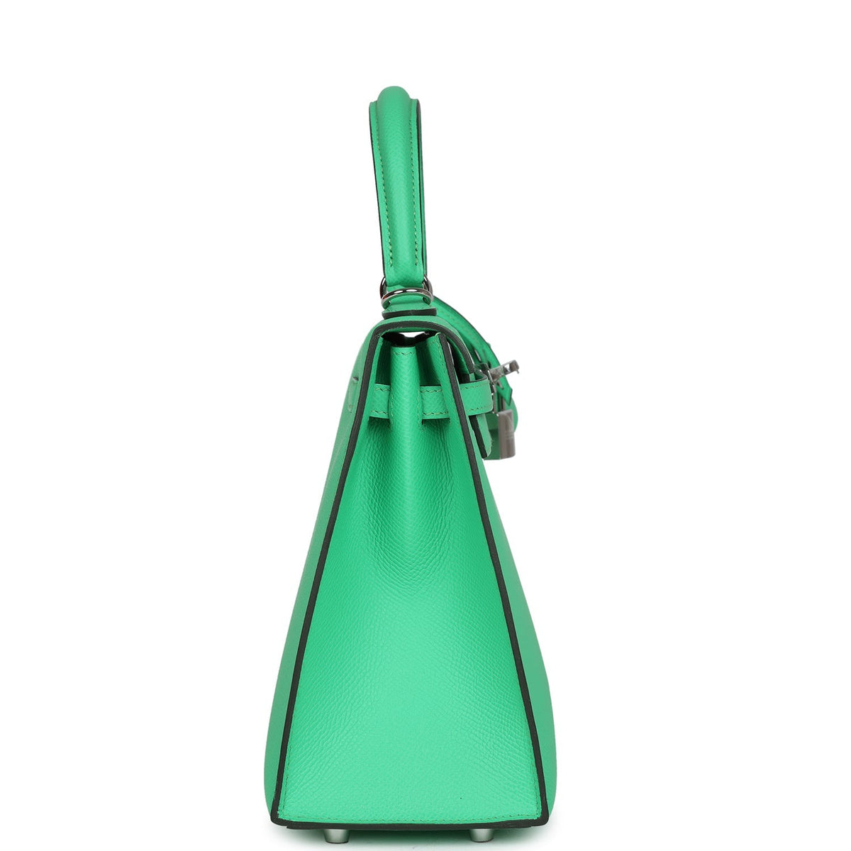 Hermès Kelly Sellier 25 Vert Comics Epsom Palladium Hardware