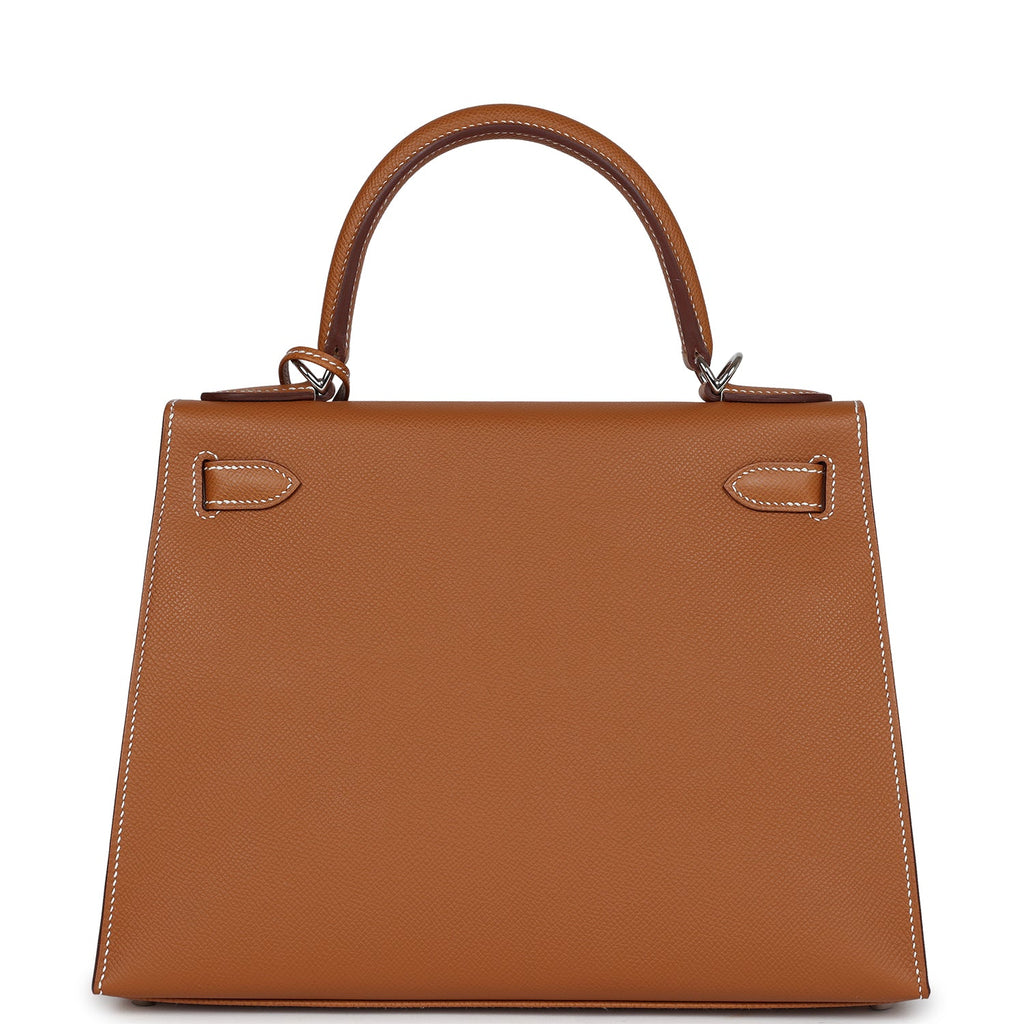 Hermès Kelly Sellier 28 Gold Epsom Palladium Hardware