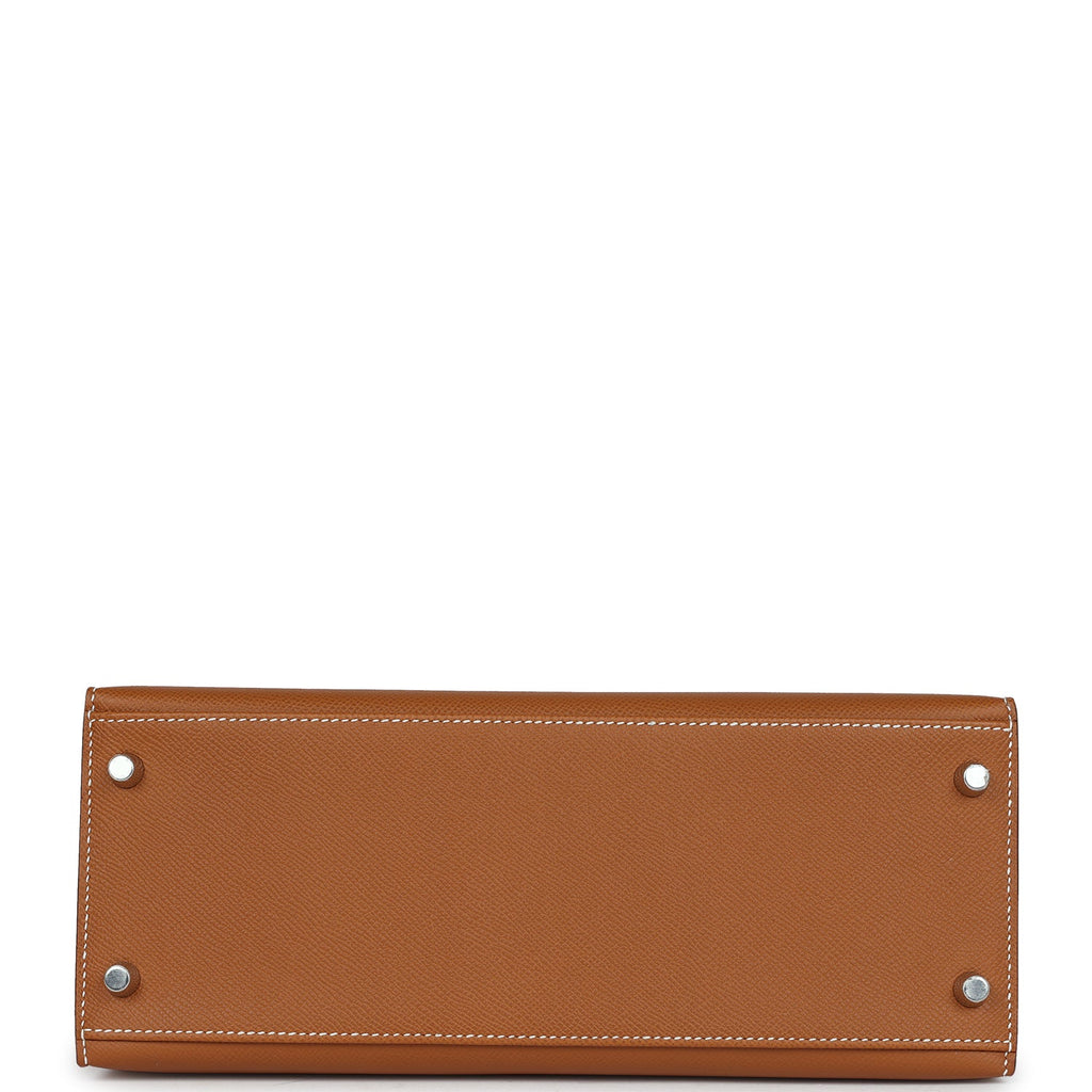 Hermès Kelly Sellier 28 Gold Epsom Palladium Hardware