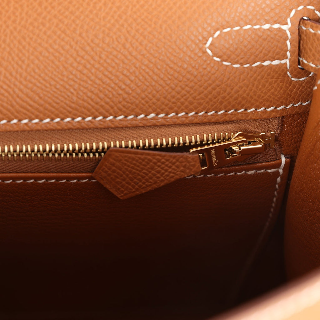 Hermès Kelly Sellier 25 Gold Epsom Gold Hardware