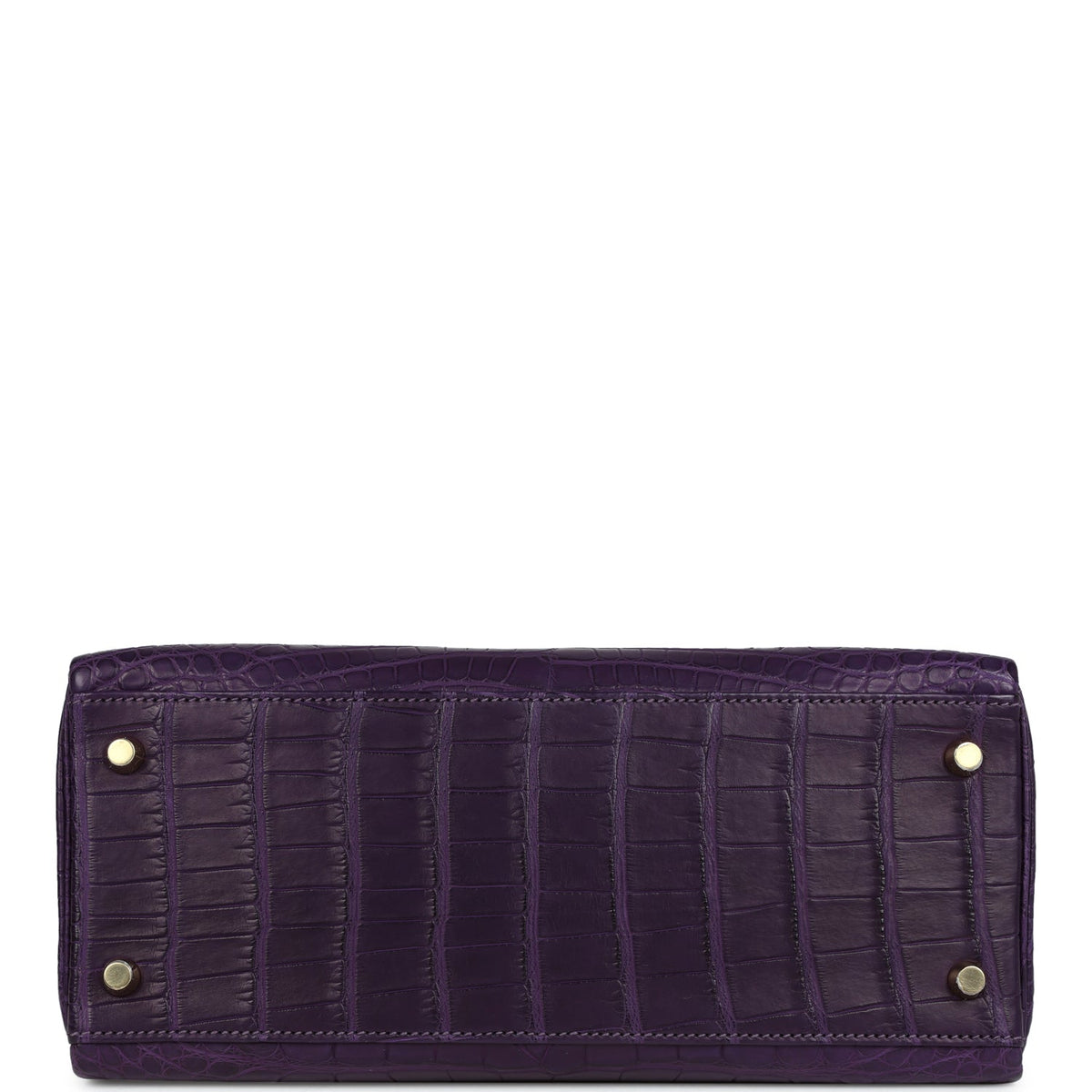 Hermès Kelly Retourne 28 Amethyst Matte Faux Leather Gold Hardware