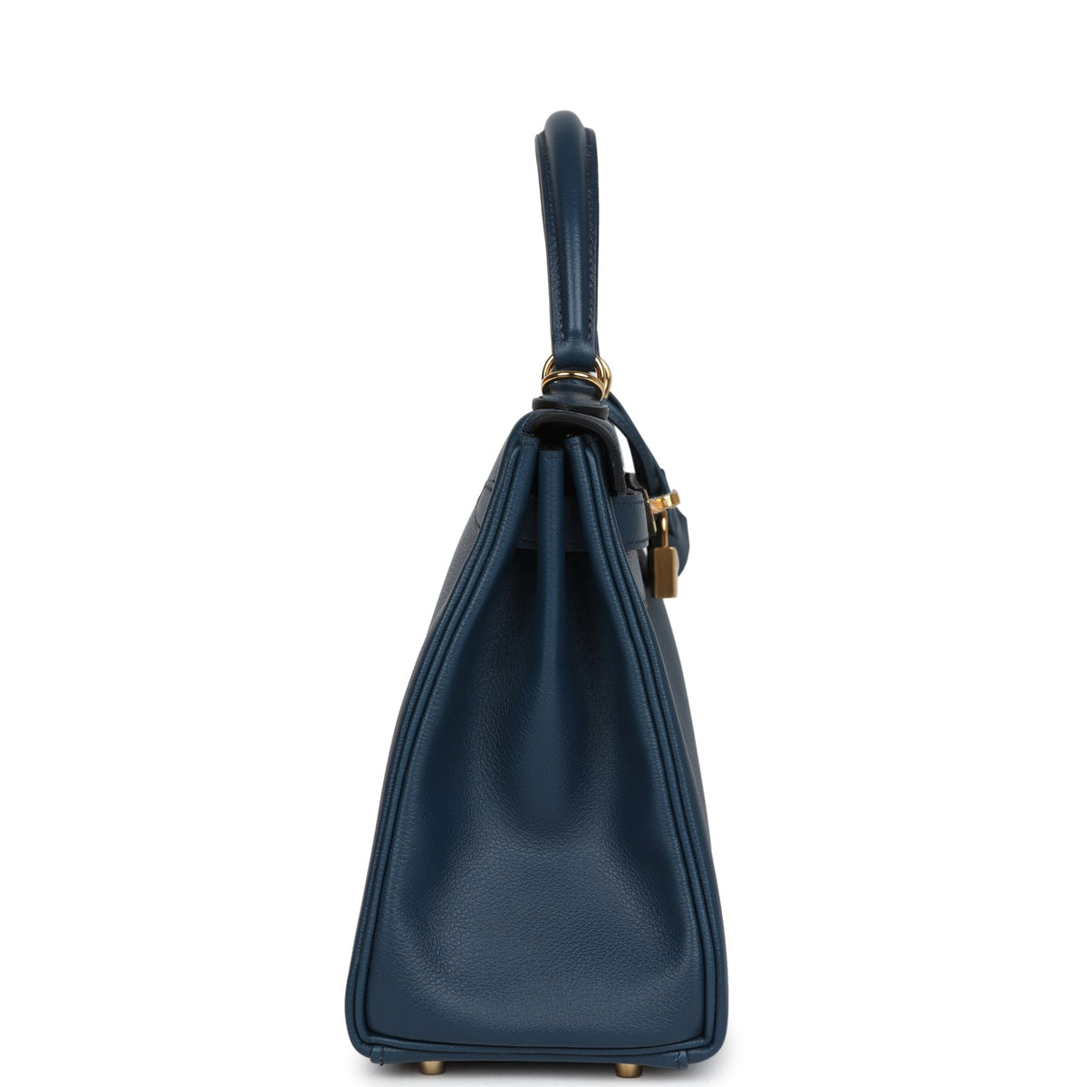Hermès Kelly Retourne 28 Deep Bleu Evercolor Gold Hardware