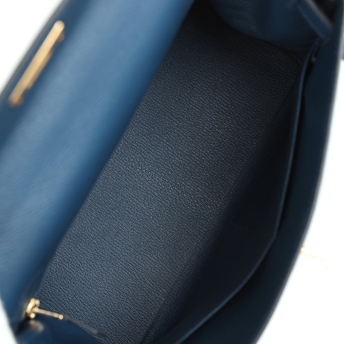 Hermès Kelly Retourne 28 Deep Bleu Evercolor Gold Hardware
