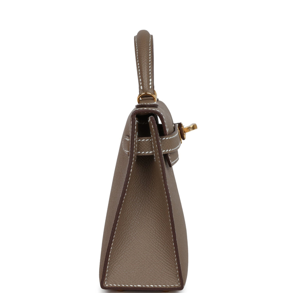 Hermès Kelly Sellier 20 Etoupe Epsom Gold Hardware