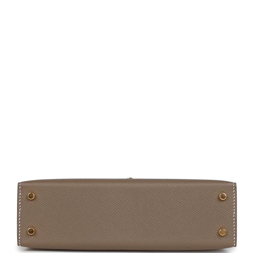 Hermès Kelly Sellier 20 Etoupe Epsom Gold Hardware