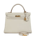 Hermès Kelly Retourne 32 Craie Togo Gold Hardware