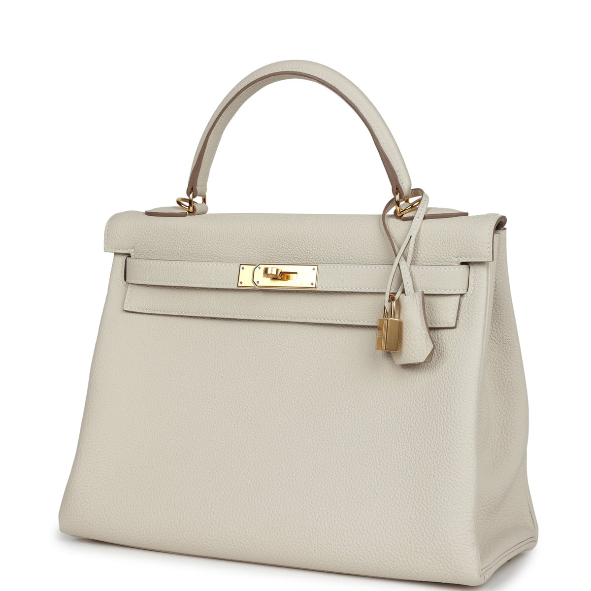 Hermès Kelly Retourne 32 Craie Togo Gold Hardware