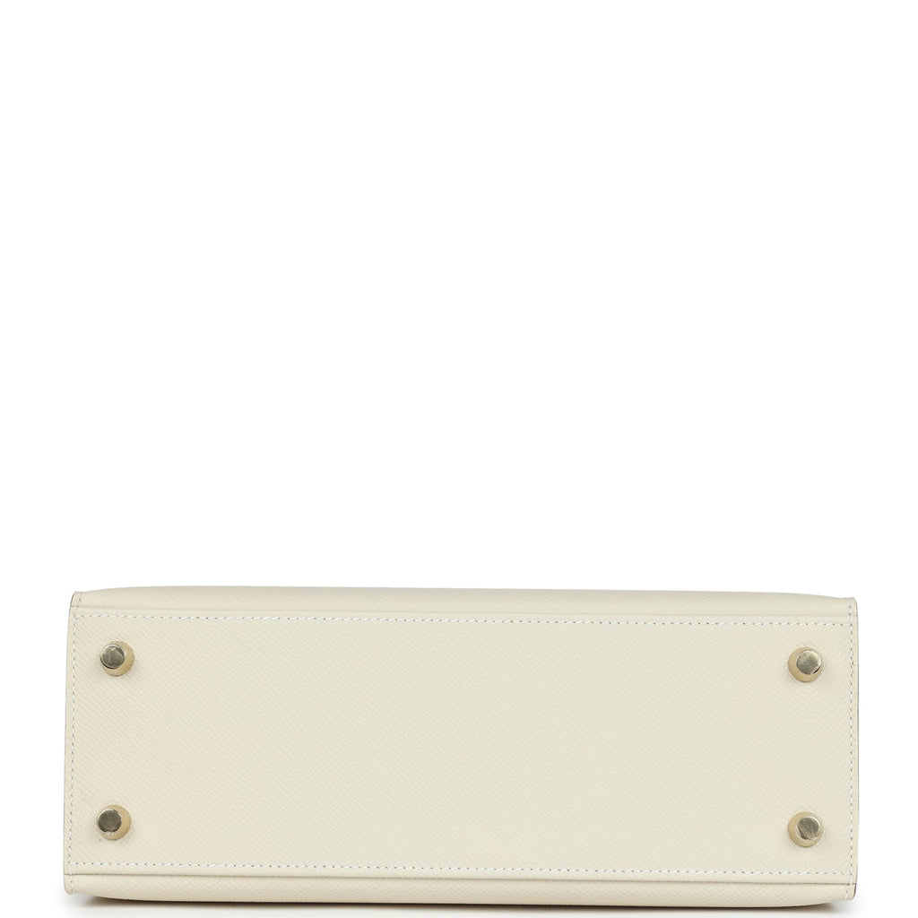 Hermès Kelly Sellier 25 Craie Epsom Gold Hardware