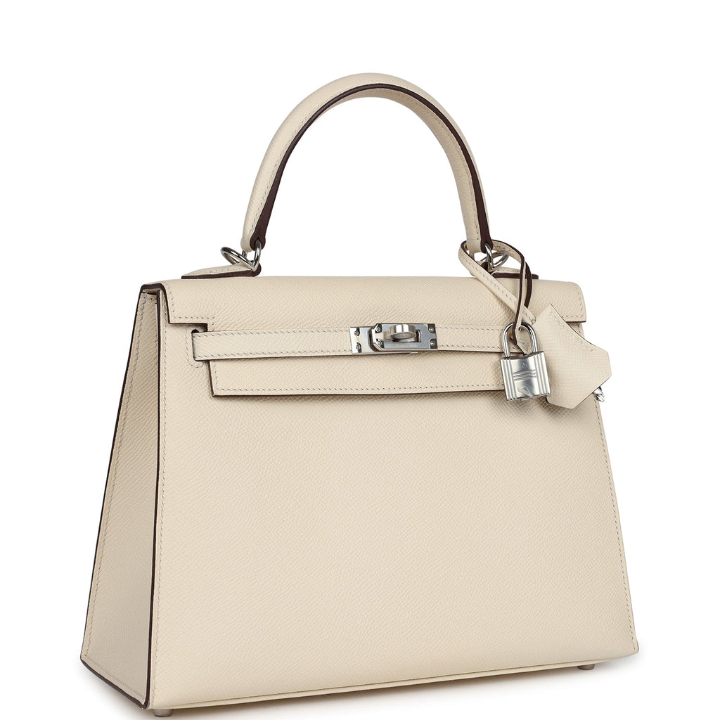Hermès Kelly Sellier 25 Nata Epsom Gold Hardware