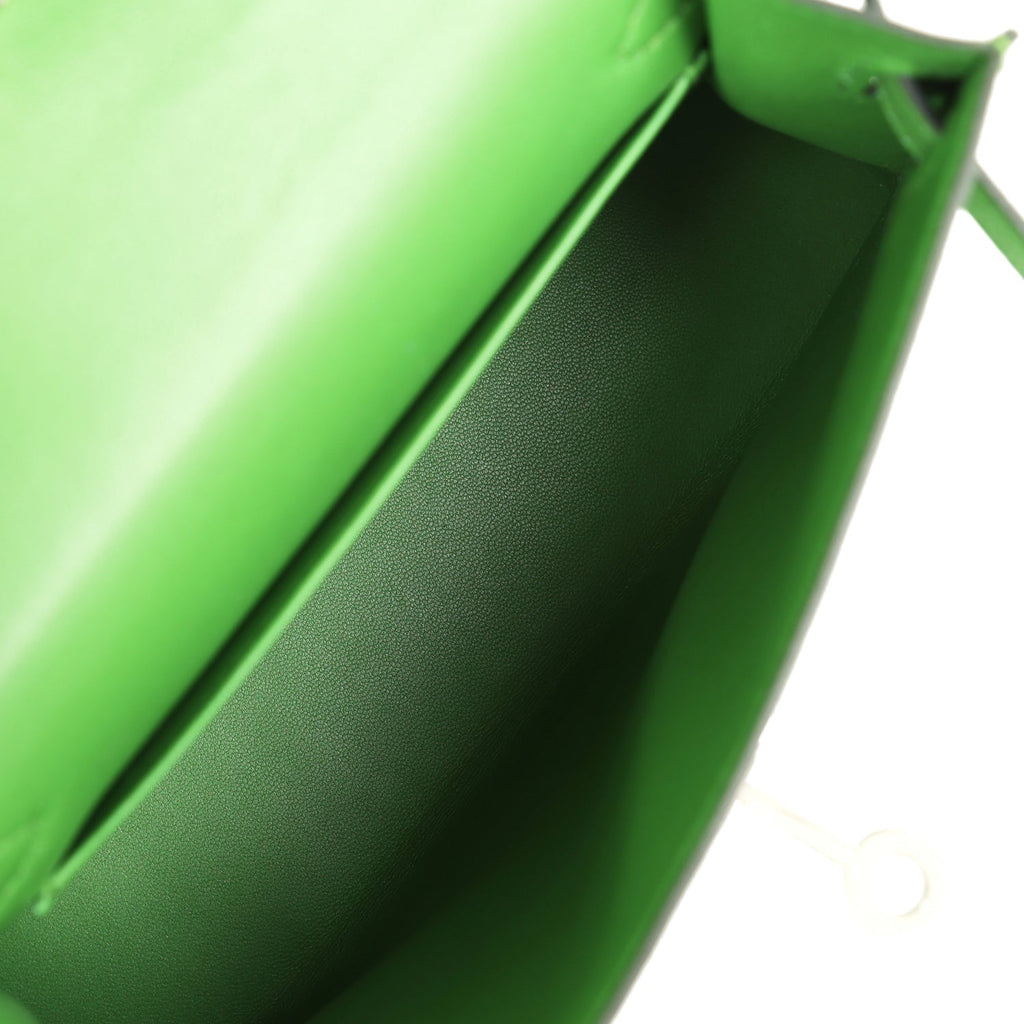 Hermès Kelly Sellier 20 Vert Yucca Epsom Palladium Hardware