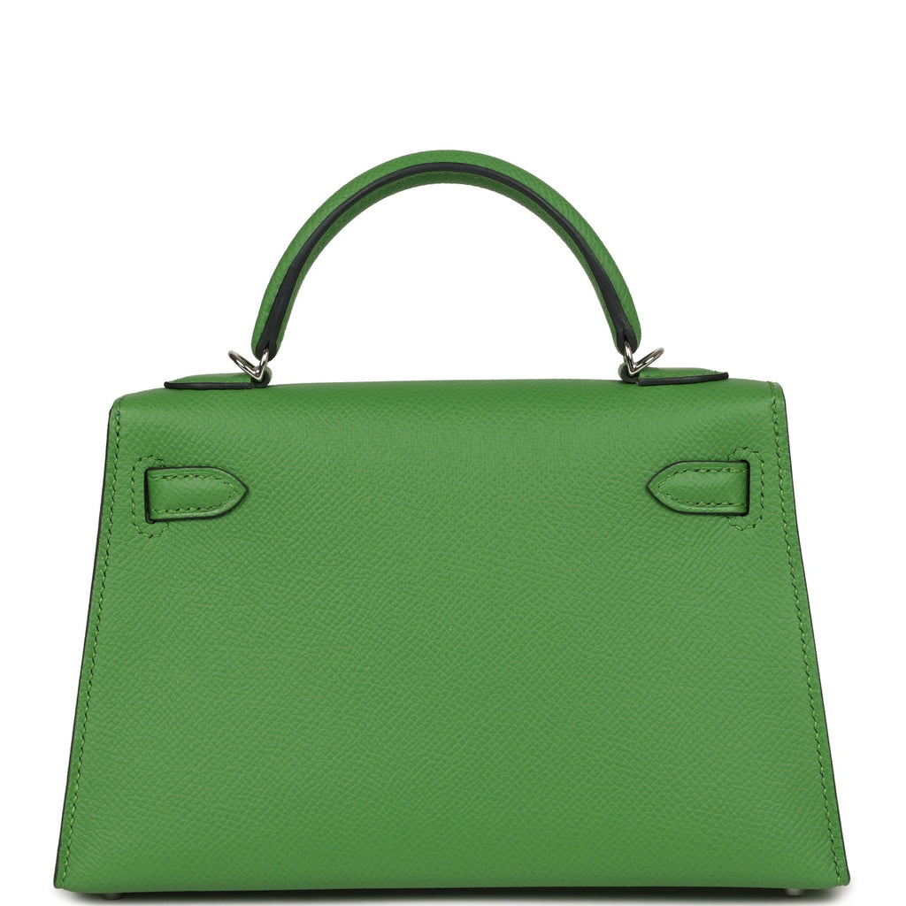 Hermès Kelly Sellier 20 Vert Yucca Epsom Palladium Hardware