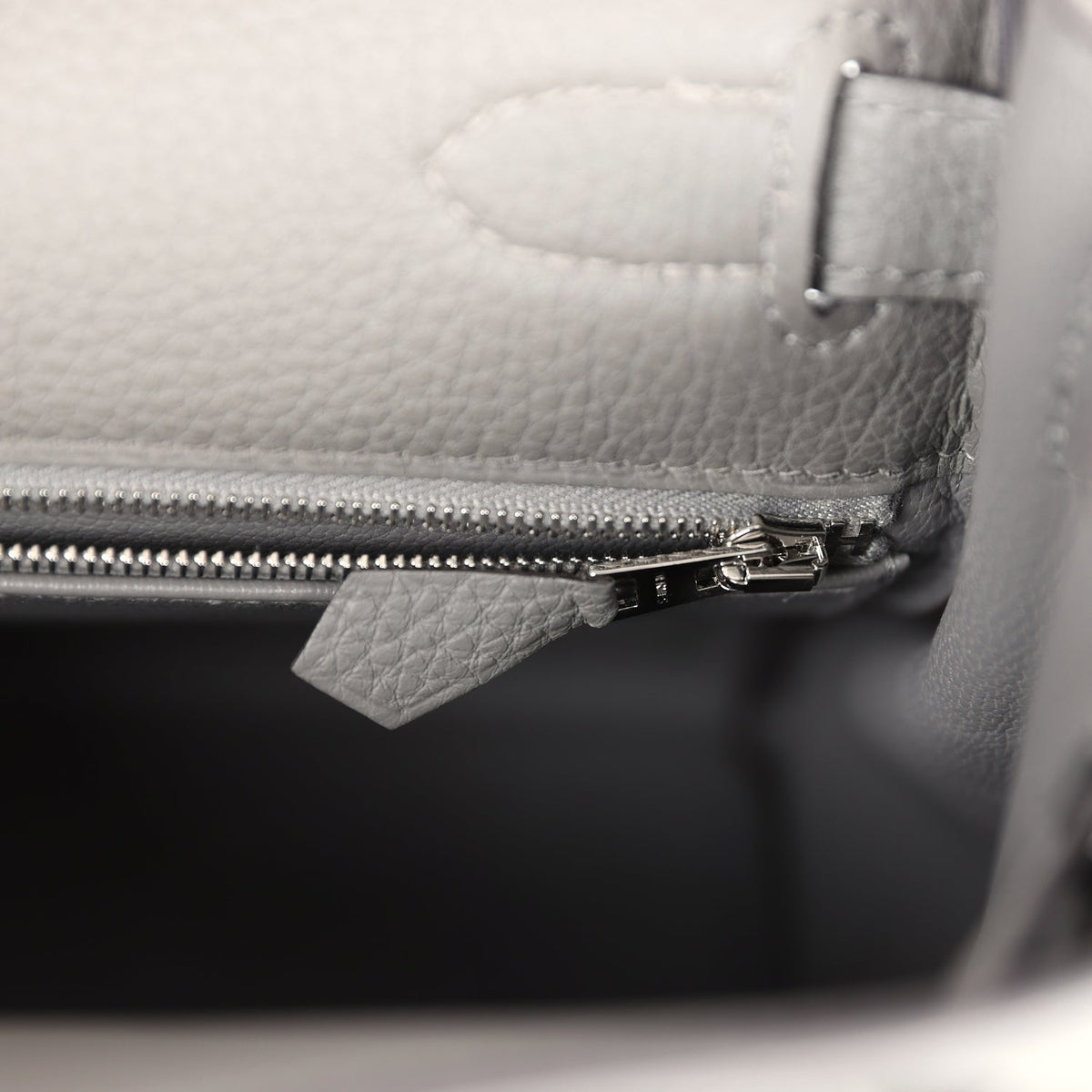 Hermès Kelly Retourne 28 Gris Meyer Togo Palladium Hardware