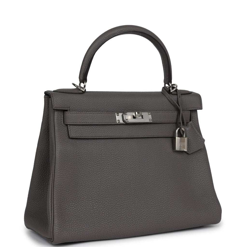 Hermès Kelly Retourne 28 Etain Togo Palladium Hardware