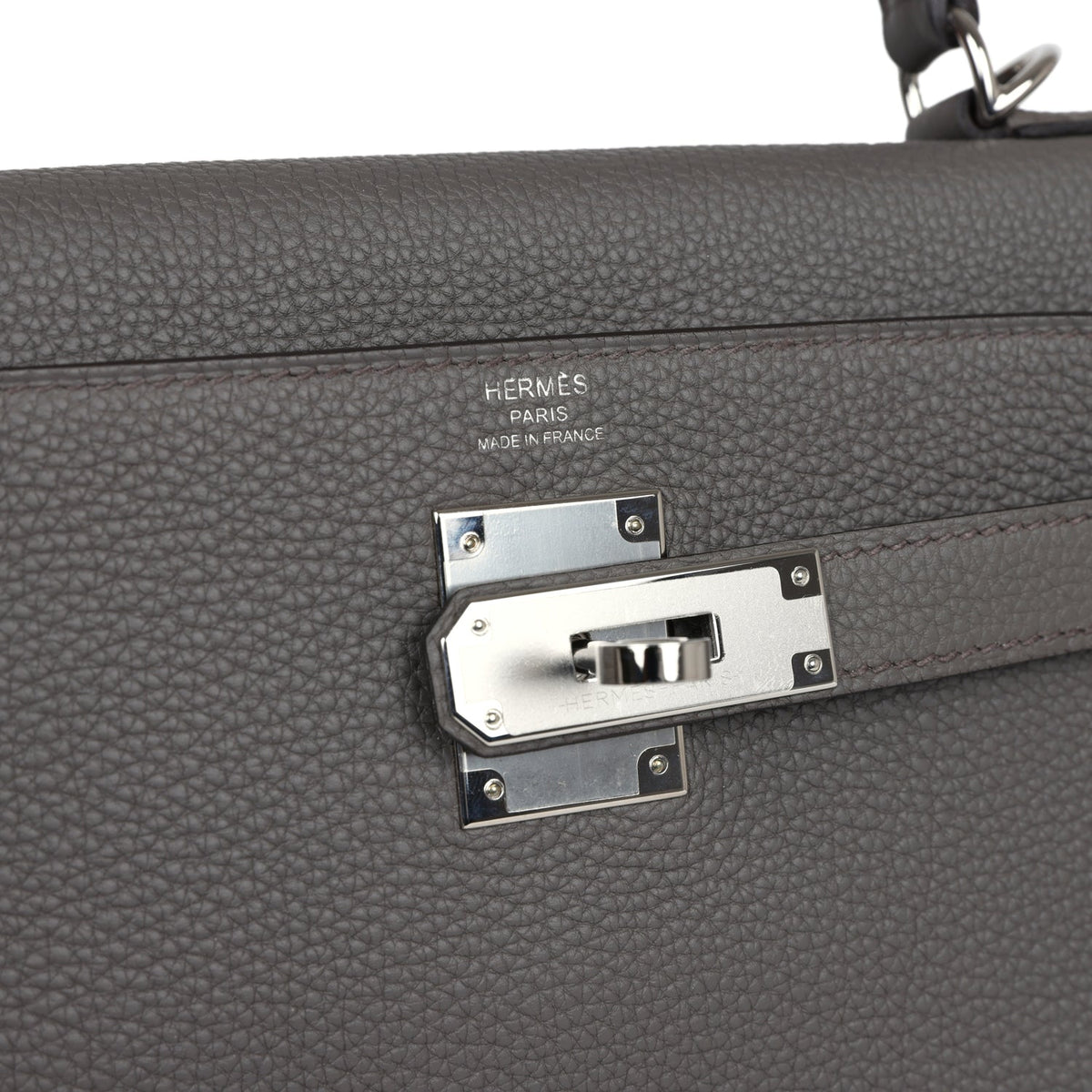 Hermès Kelly Retourne 28 Etain Togo Palladium Hardware