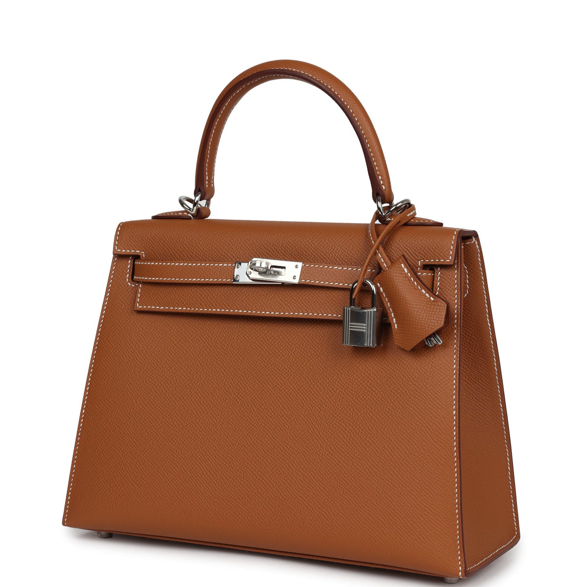 Hermès Kelly Sellier 25 Gold Epsom Palladium Hardware