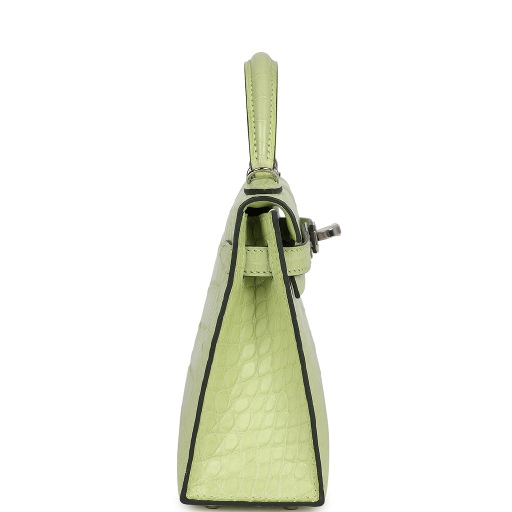Hermès Kelly 20 Sellier Jaune Bourgeon Matte Faux Leather Palladium Hardware