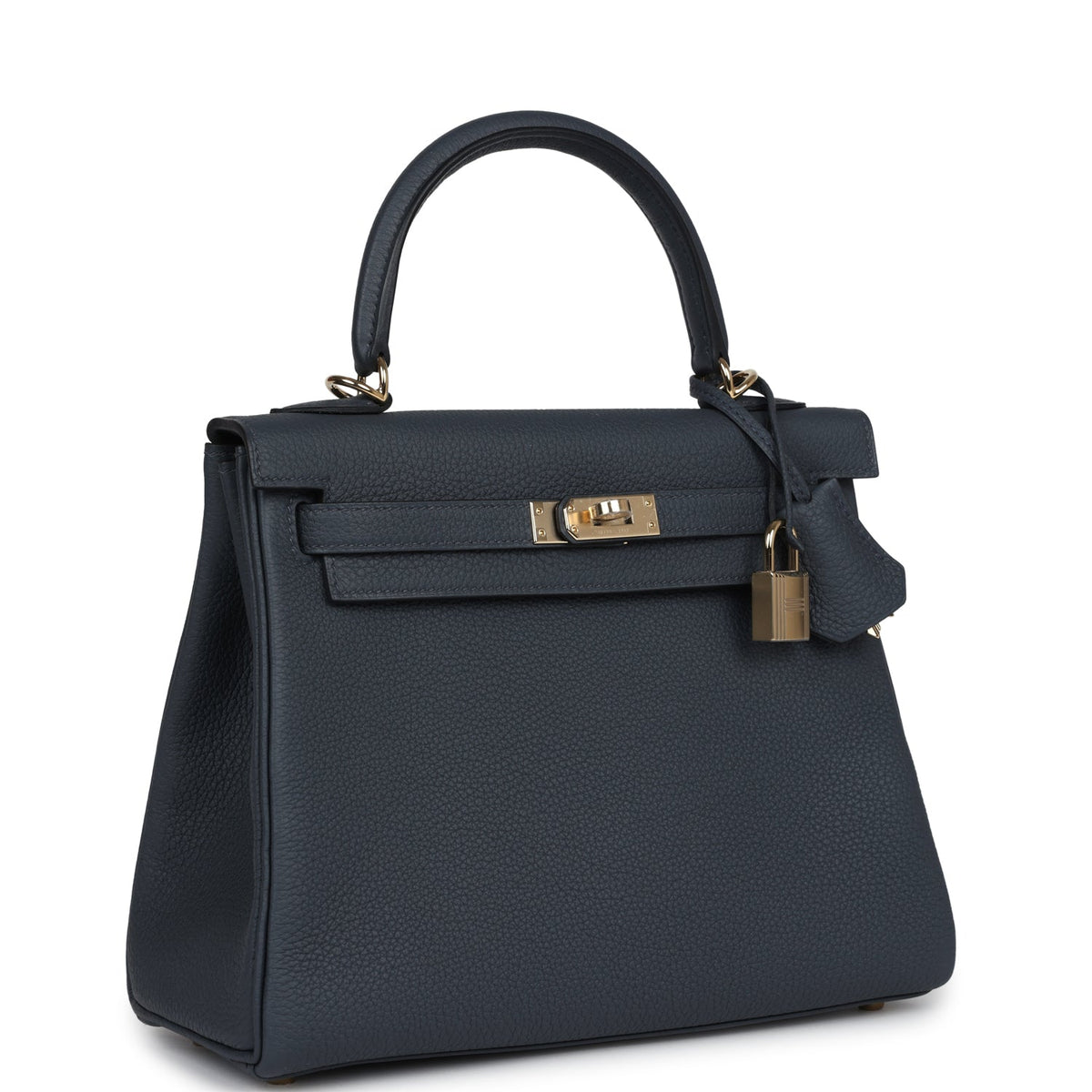 Hermès Kelly Retourne 25 Gris Misty Togo Permabrass Hardware