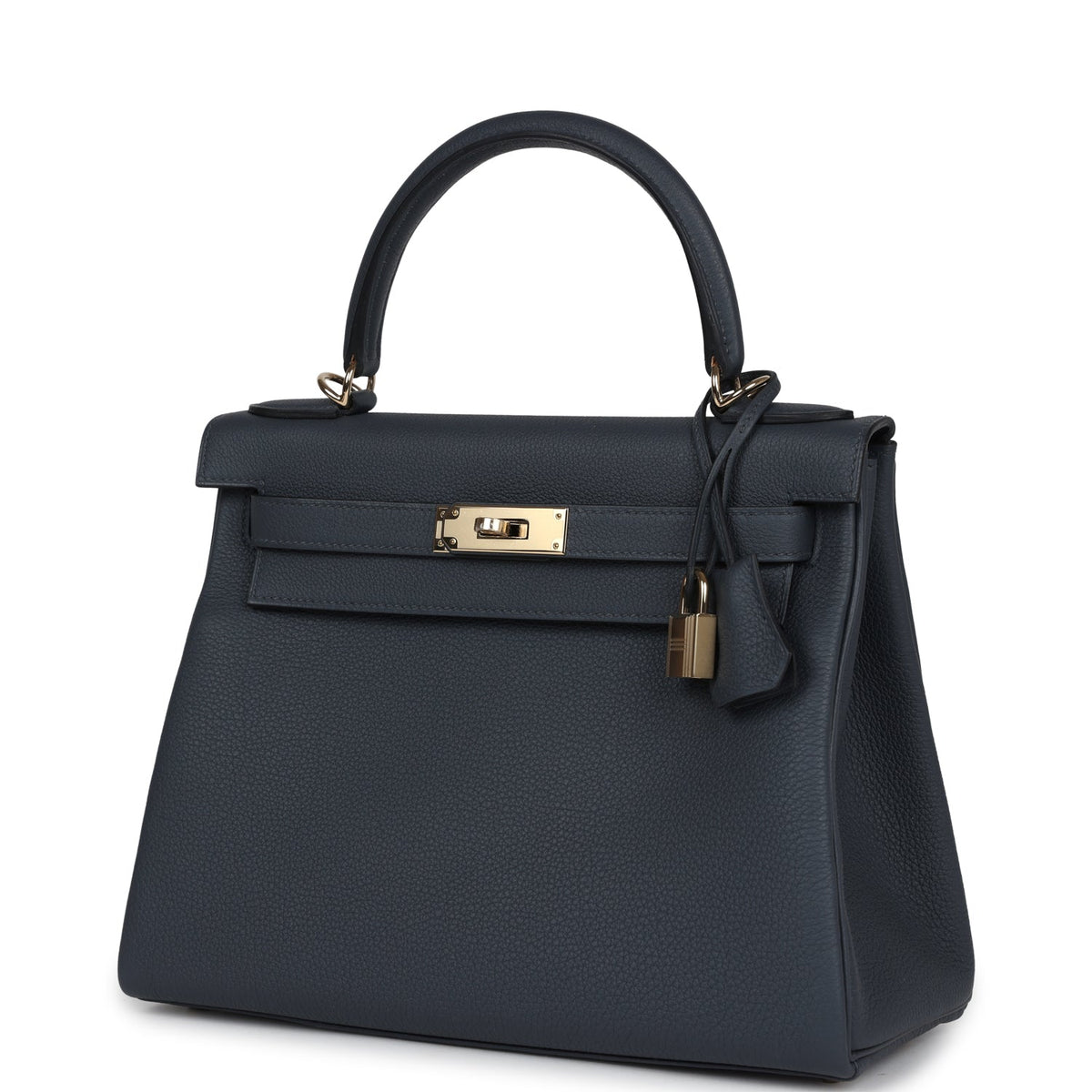 Hermès Kelly Retourne 28 Gris Misty Togo Permabrass Hardware