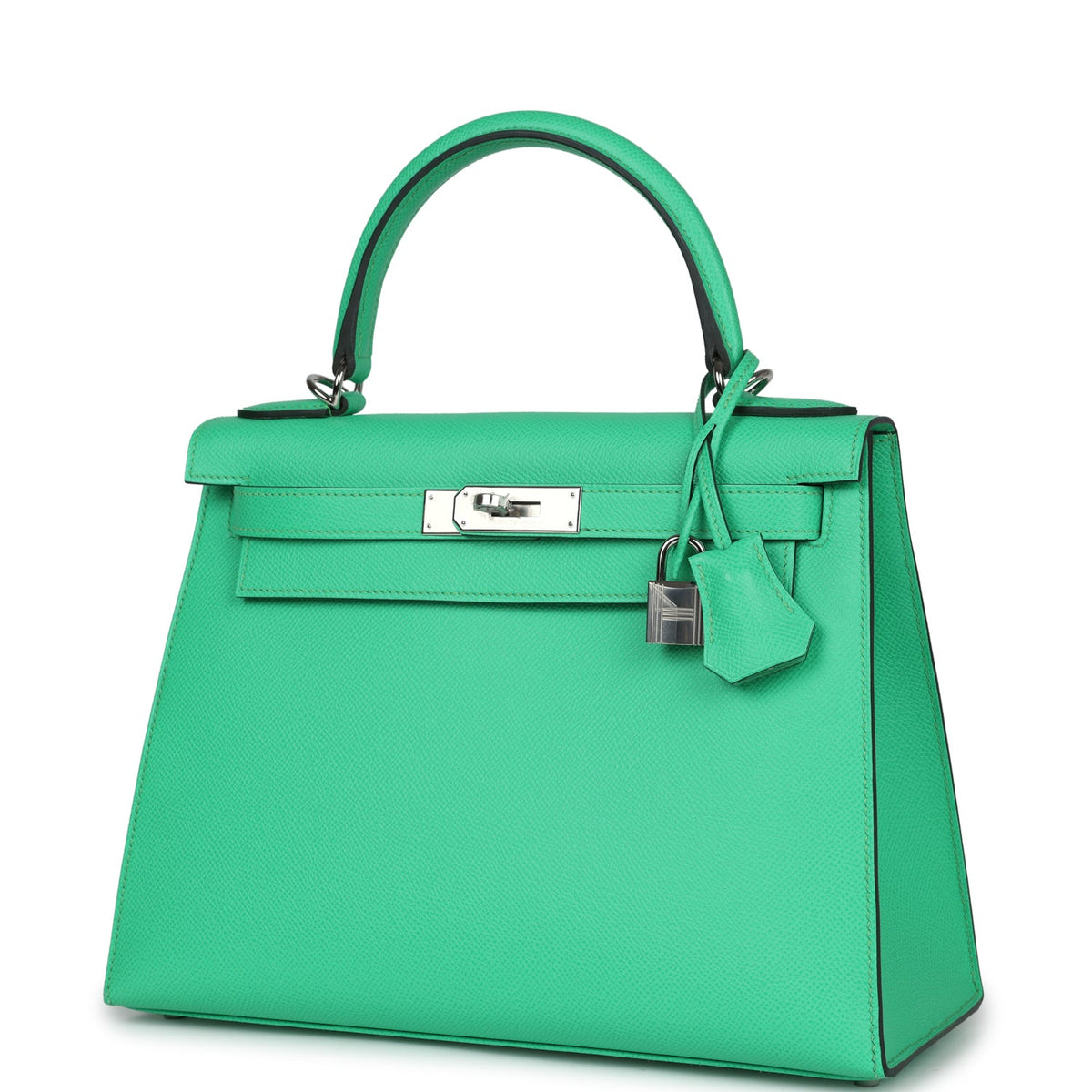 Hermès Kelly Sellier 28 Vert Comics Epsom Palladium Hardware