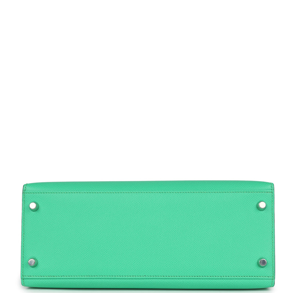 Hermès Kelly Sellier 28 Vert Comics Epsom Palladium Hardware