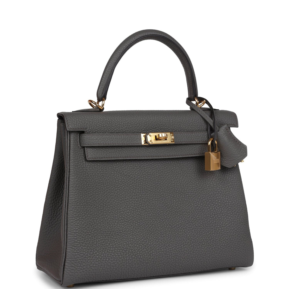 Hermès Kelly Retourne 25 Etain Togo Gold Hardware