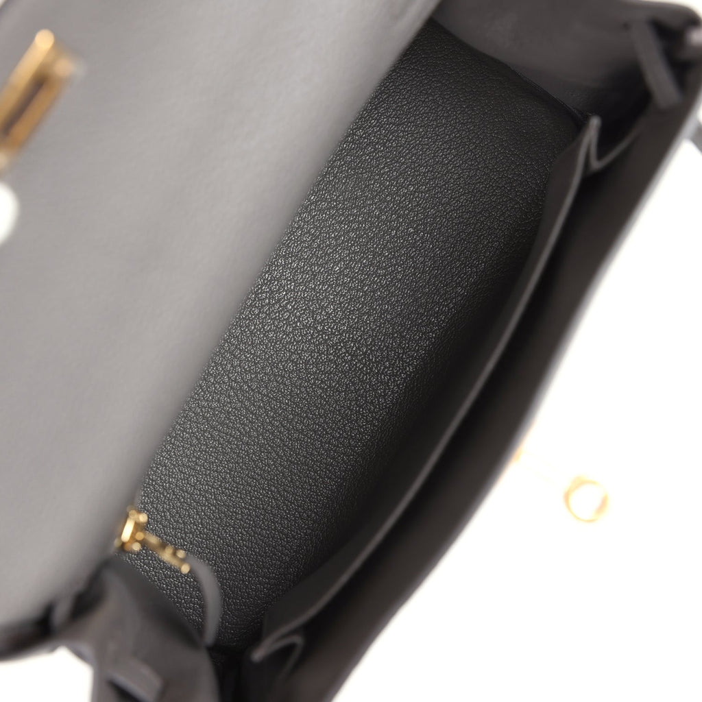 Hermès Kelly Retourne 25 Etain Togo Gold Hardware