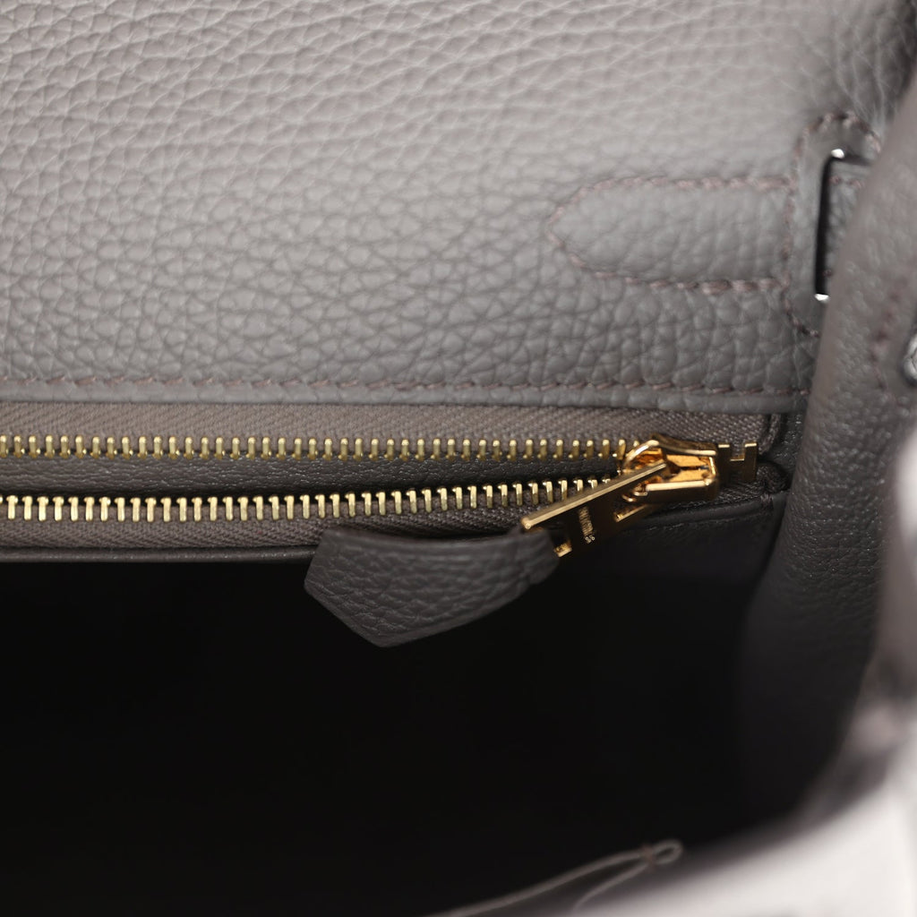 Hermès Kelly Retourne 25 Etain Togo Gold Hardware