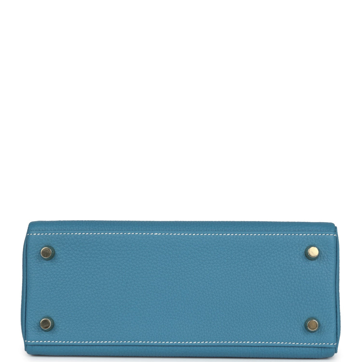 Hermès Kelly Retourne 25 Blue Jean Togo Gold Hardware