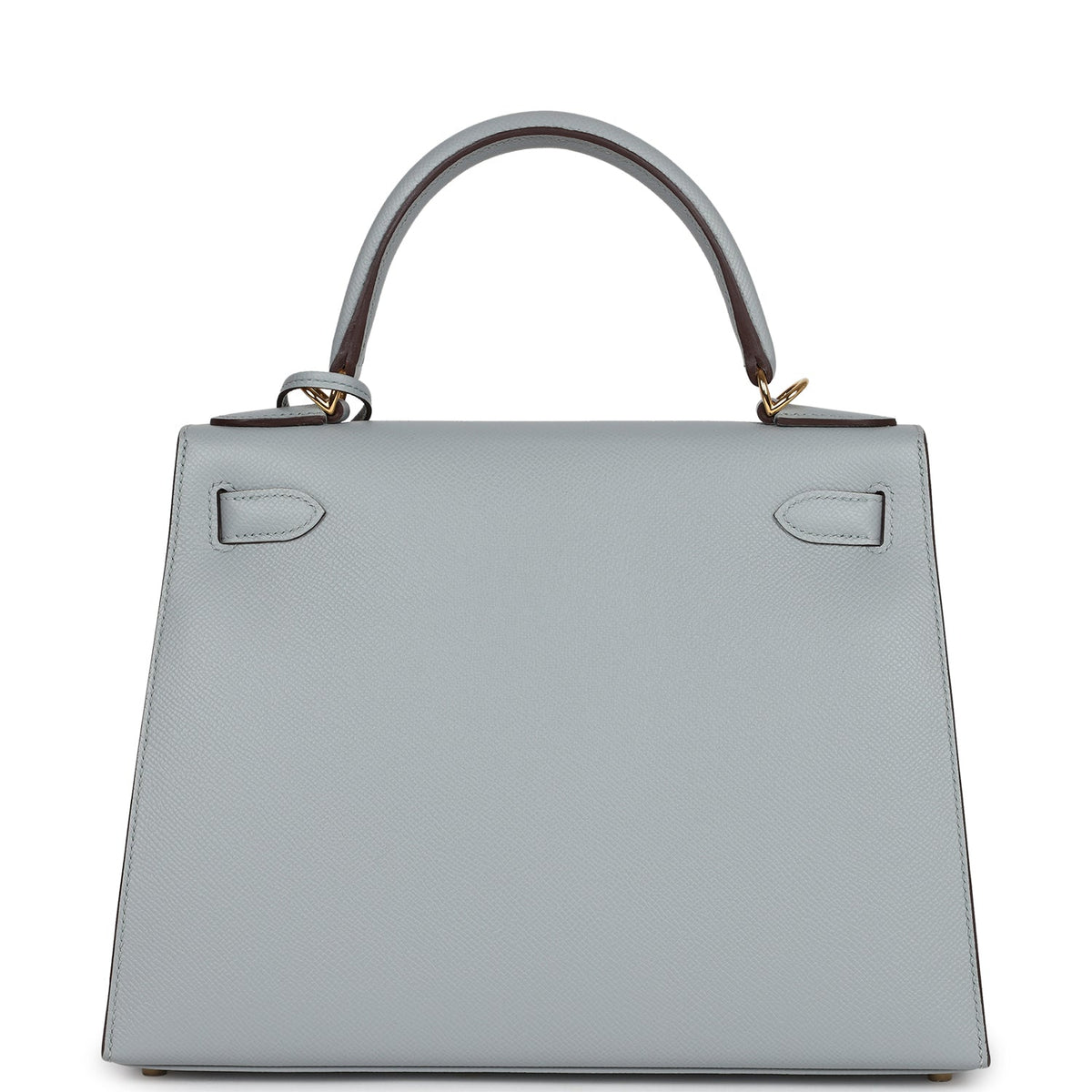 Hermès Special Order (HSS) Kelly Sellier 28 Bleu Glacier Verso Epsom Gold Hardware
