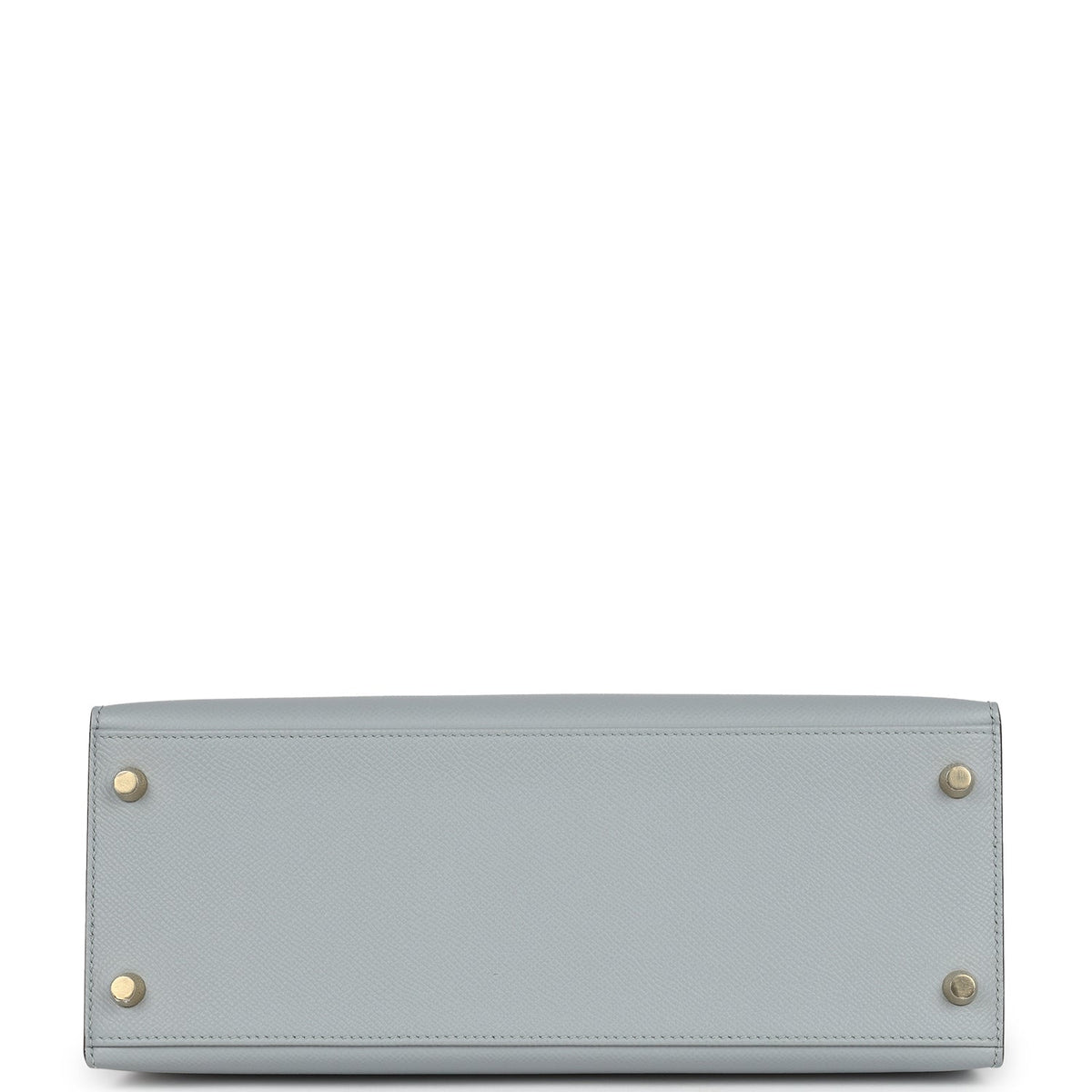 Hermès Special Order (HSS) Kelly Sellier 28 Bleu Glacier Verso Epsom Gold Hardware