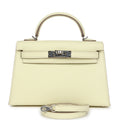 Hermès Kelly Sellier 20 Jaune Milton Epsom Palladium Hardware
