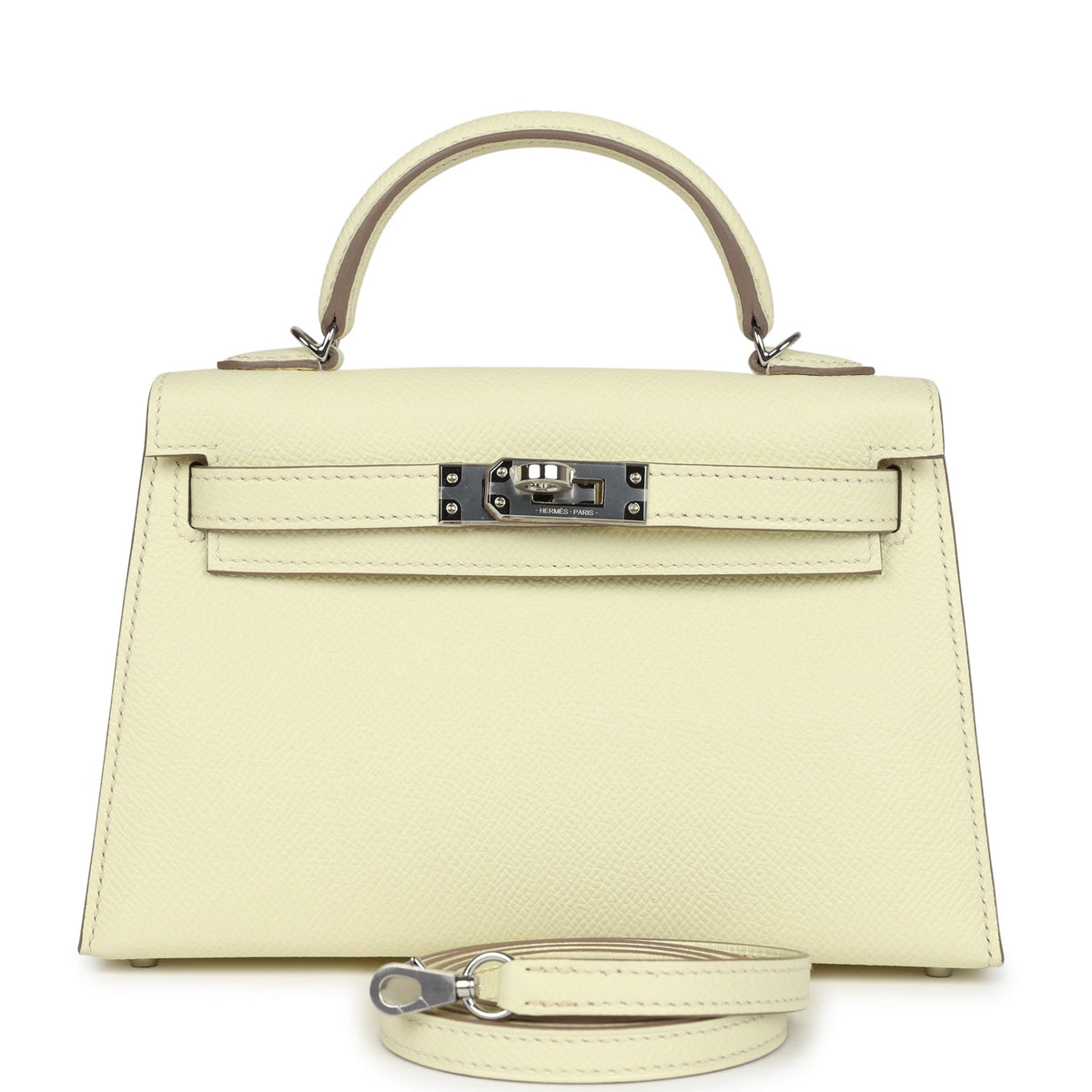 Hermès Kelly Sellier 20 Jaune Milton Epsom Palladium Hardware