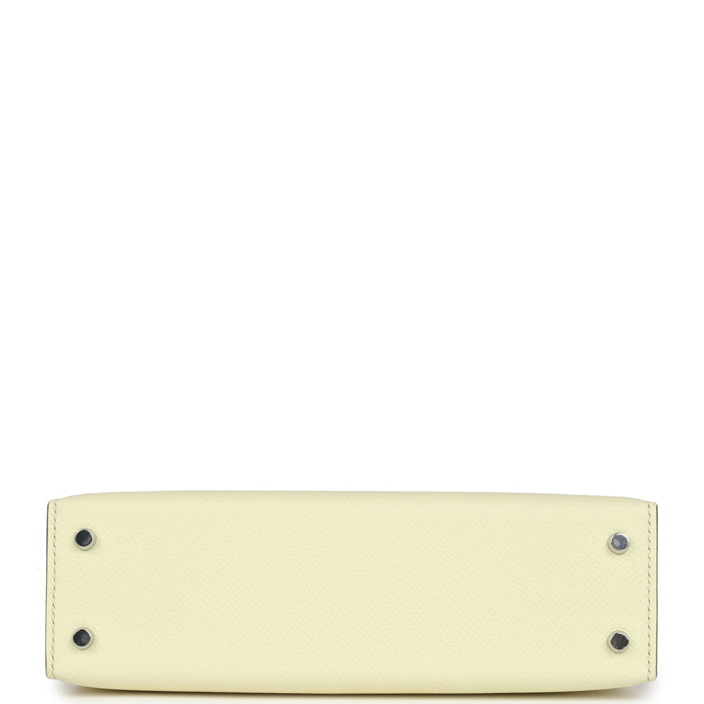 Hermès Kelly Sellier 20 Jaune Milton Epsom Palladium Hardware