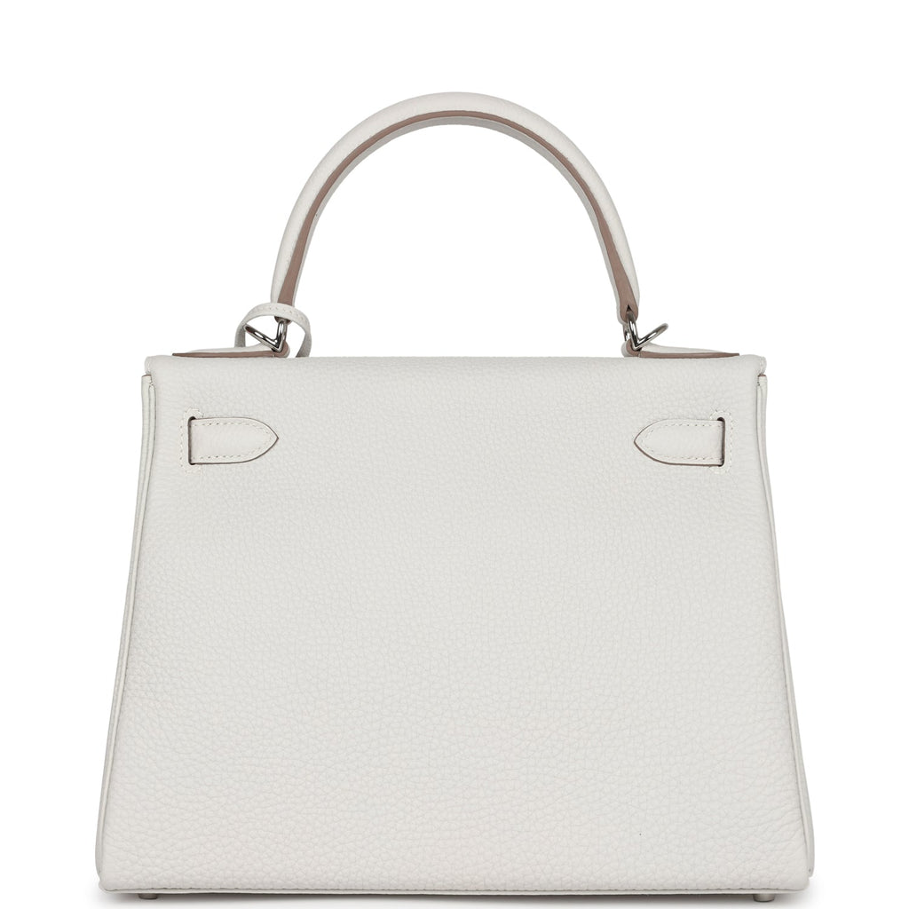 Hermès Kelly Retourne 28 Gris Pale Togo Palladium Hardware