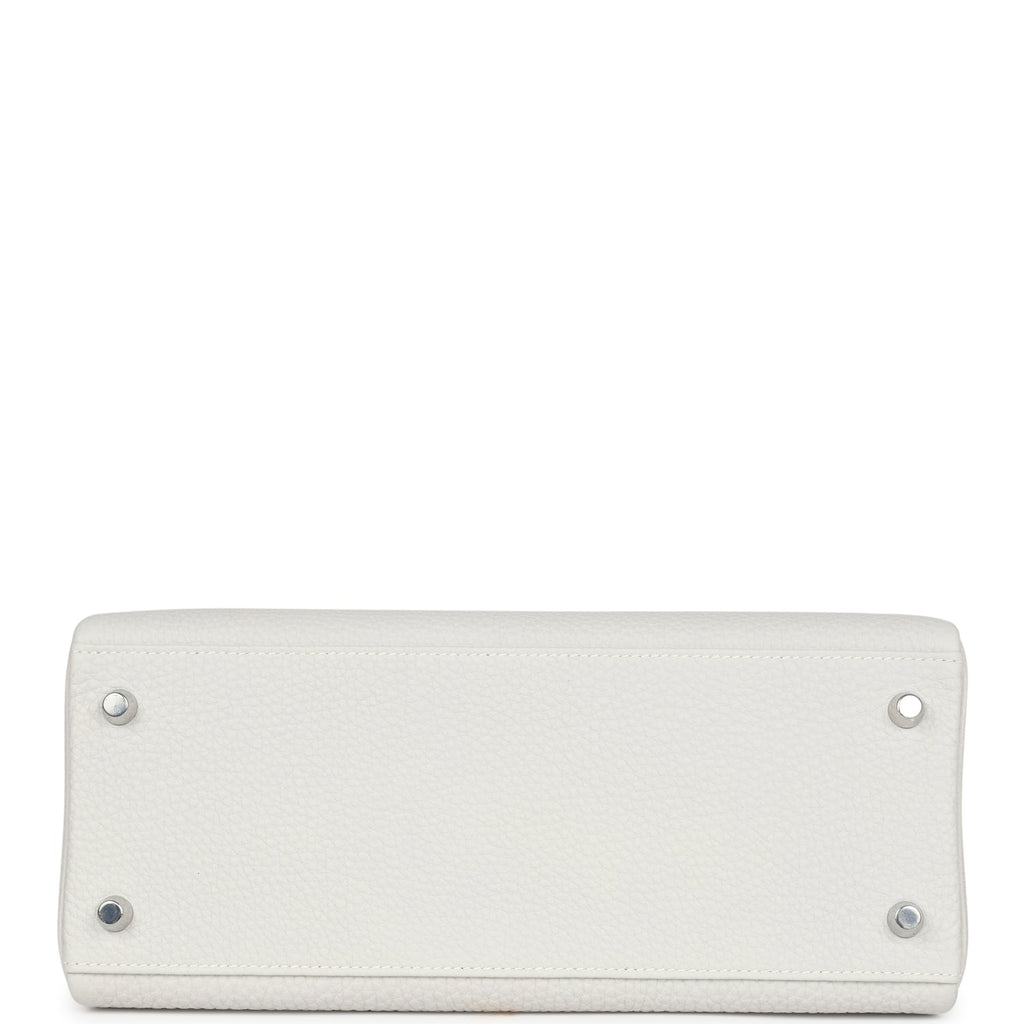 Hermès Kelly Retourne 28 Gris Pale Togo Palladium Hardware