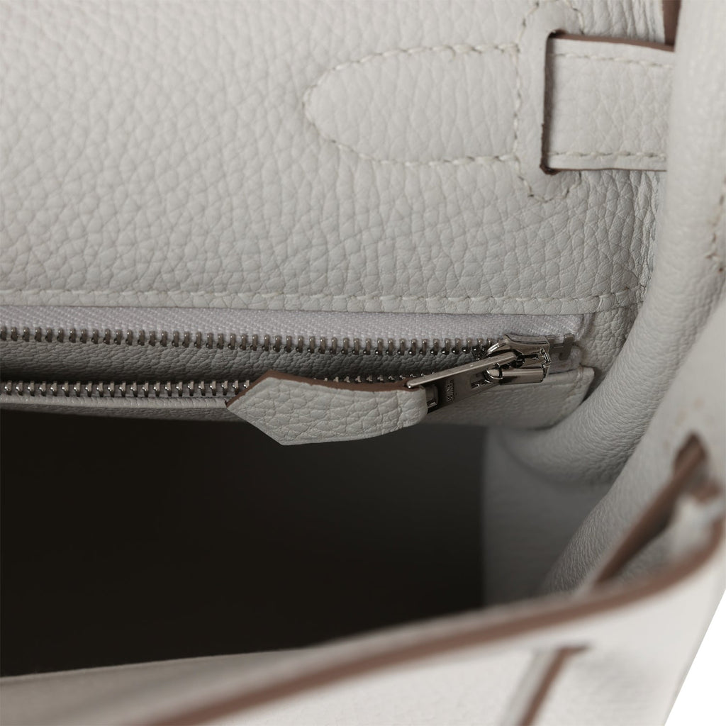 Hermès Kelly Retourne 28 Gris Pale Togo Palladium Hardware