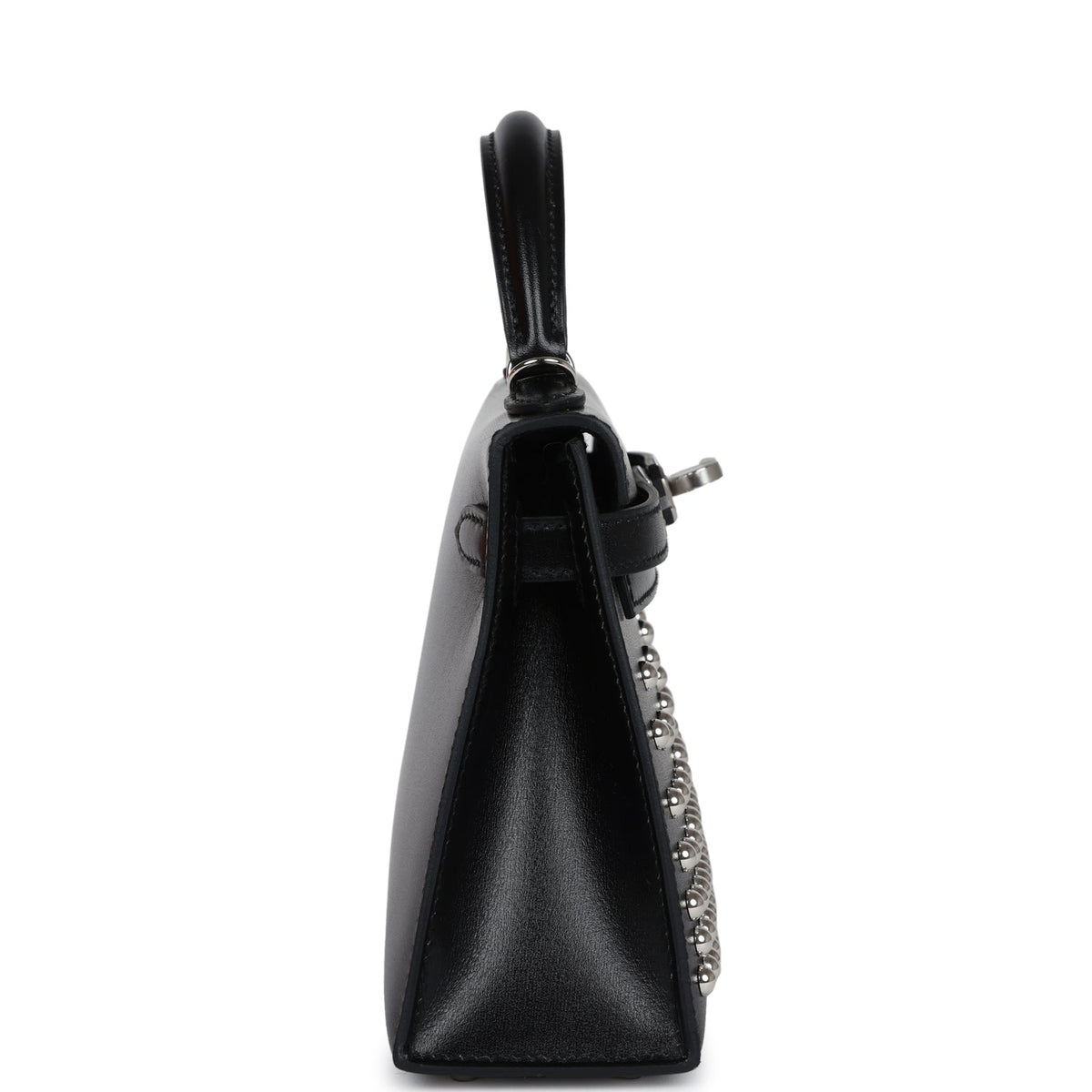 Hermès Kelly Sellier 20 Clouté Black Box Palladium Hardware