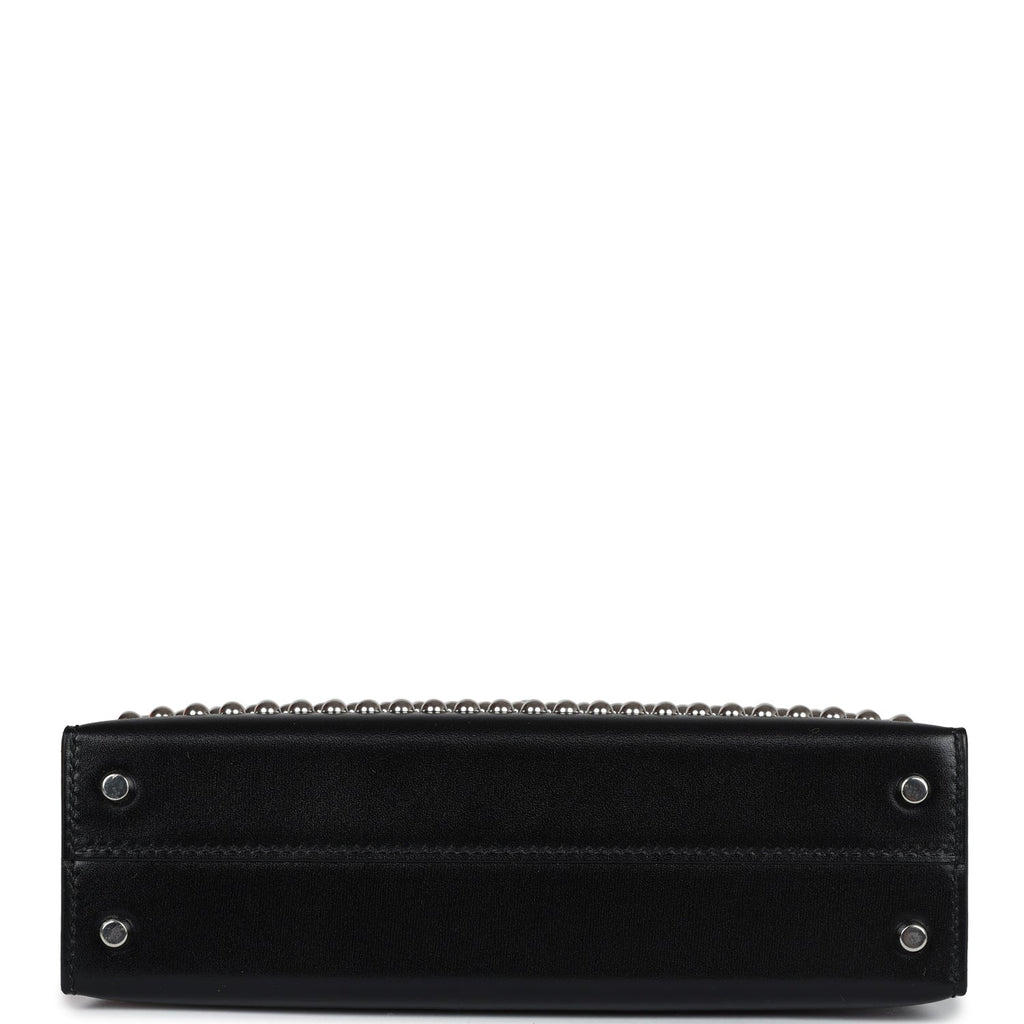 Hermès Kelly Sellier 20 Clouté Black Box Palladium Hardware